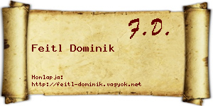 Feitl Dominik névjegykártya